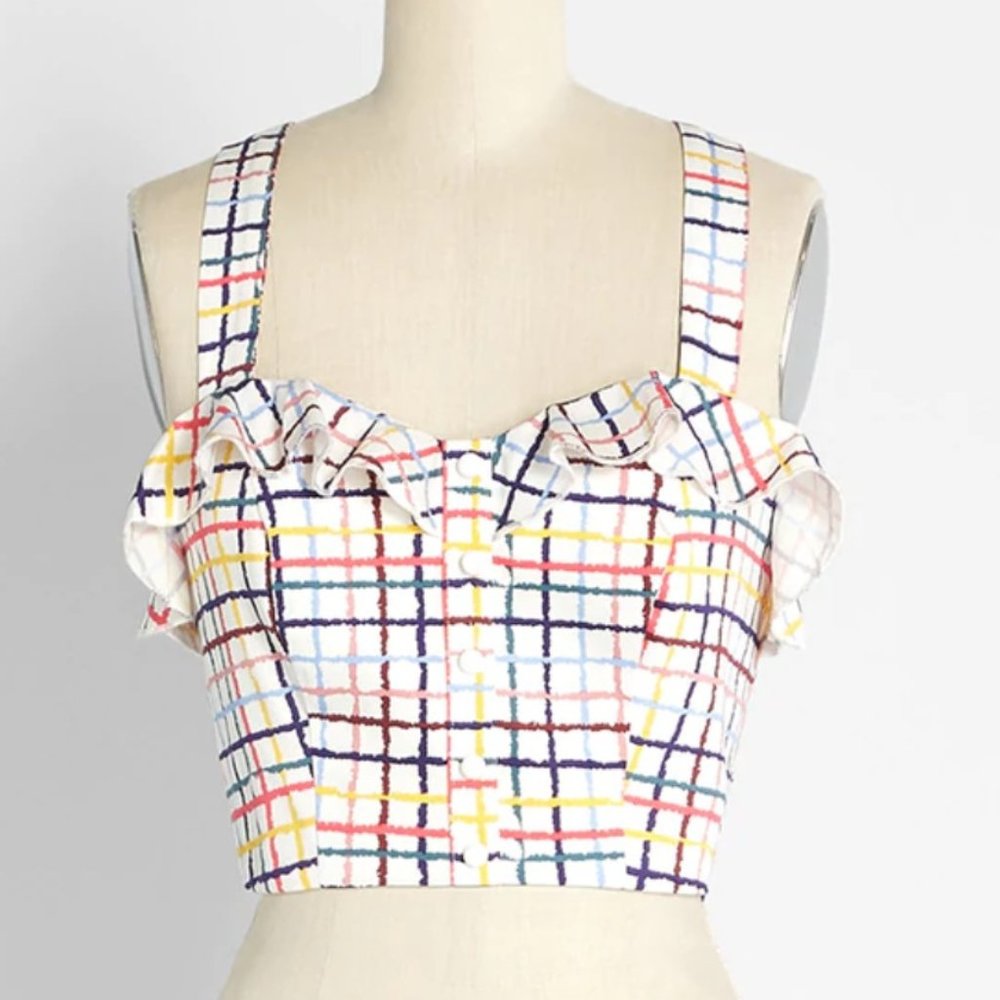 With Flying Watercolors Cropped Top